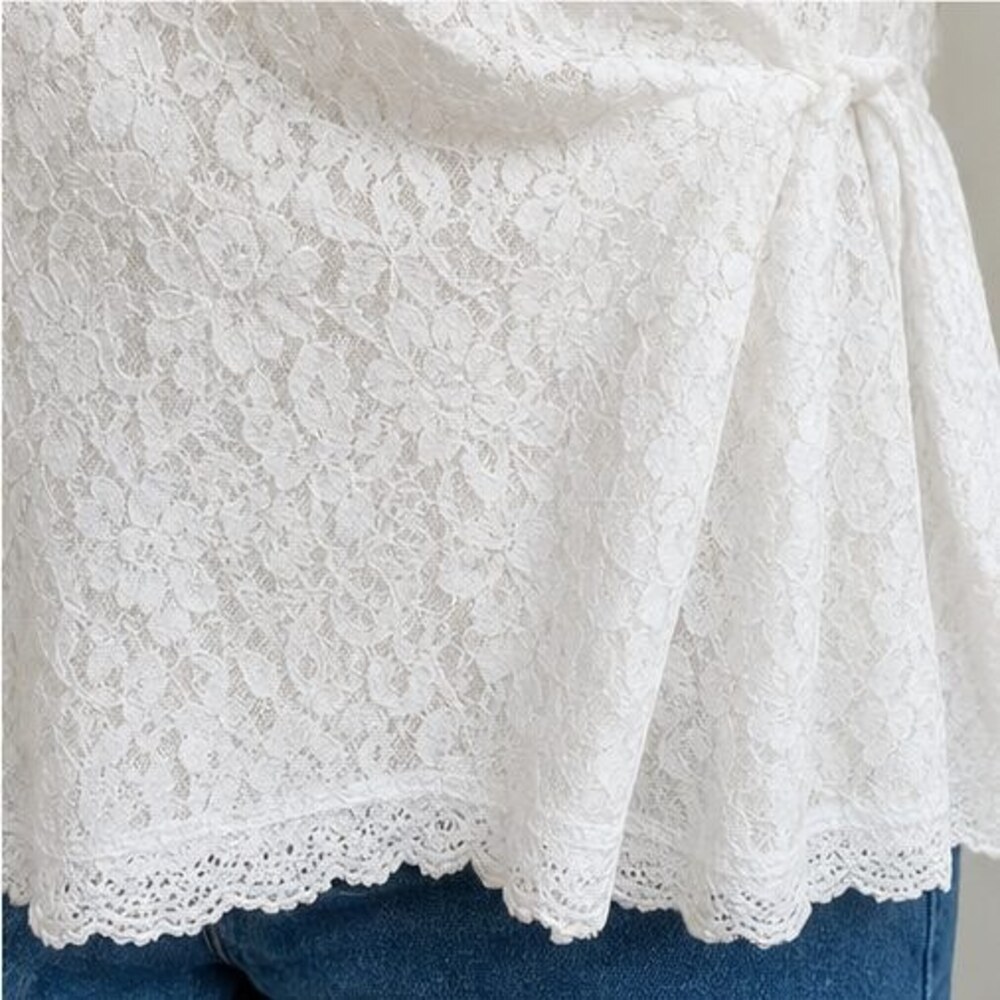 White Ruffle Blouse - Picture 6 of 6